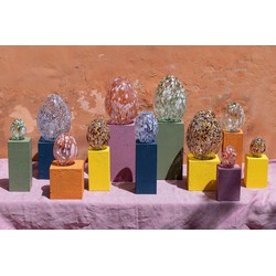 PTMD Deco Object Halleye - 18x18x24 cm - Glas - Roze