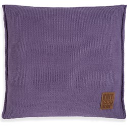 Knit Factory Uni Sierkussen - Violet - 50x50 cm - Inclusief kussenvulling