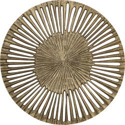 PTMD Marjun Gold Casted Alu Wall Panel Open Round L