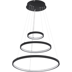 Industriële hanglamp Ralph - L:51cm - LED - Metaal - Zwart