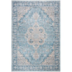 Safavieh Vintage Inspired Indoor Woven Area Rug, Victoria Collectie, VIC902, in Blauw & Grijs, 152 X 244 cm