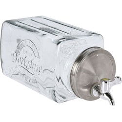Excellent Houseware Drankdispenser/limonade/sap dispenser - glas - 3 liter - 14 x 26 cm - Drankdispensers