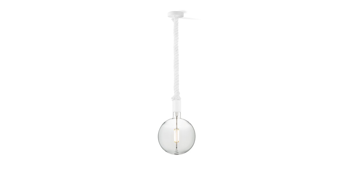 Home sweet home hanglamp Leonardo wit Globe g180 - helder