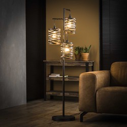 Industriële Vloerlamp Spin Metaal 3-Lichts Slate Grey