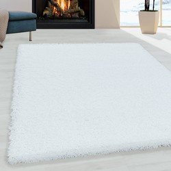 Tapijtenloods Monaco Soft Shaggy Hoogpolig Vloerkleed Wit- 160x230 CM