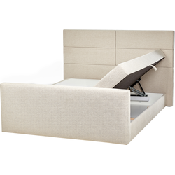 Beliani ARISTOCRAT - Boxspringbed-Beige-Polyester