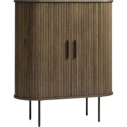 Kast Eikenhout - Smoked - 40x100x118cm - Kast Nola