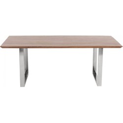 Eettafel Symphony Donker Chroom 160x80cm