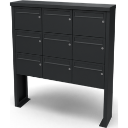 Multibox brievenbus 3 breed 3 hoog zwart