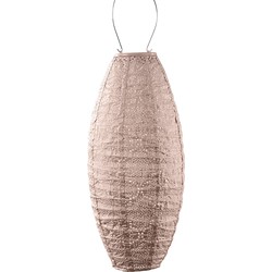 Lumiz Solar Buitenlampion - Bazaar Long Oval - 20 cm - Roze