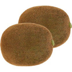 Kunstfruit - 4x - kiwi - bruin - 6 cm - realistisch - fruitschaal - Kunstbloemen