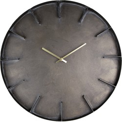 Clayre & Eef Wandklok  Ø 49 cm Grijs Ijzer Rond Muurklok