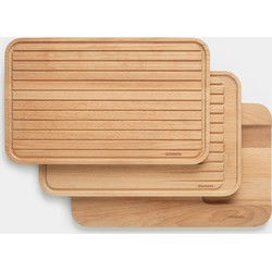 Profile Houten snijplanken, set van 3 (voor groente, brood en vlees) - Beech Wood