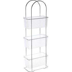 5five Doucherekje - staand - metaal - 3 laags - 30x15x85 cm - Douche- en badrekjes