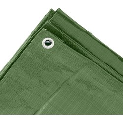 Benson afdekzeil - groen - 3 x 5 m - bevestiging ogen - Afdekzeilen