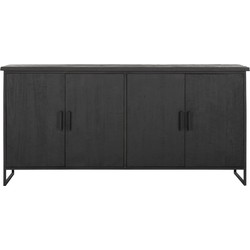 DTP Home Dresser Beam No.1, 4 doors BLACK,90x190x47 cm, recycled teakwood