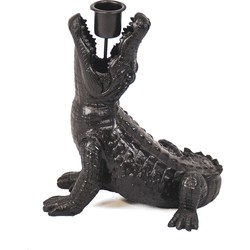 Housevitamin Crocodile Candle holder - Black - 15x18x12cm
