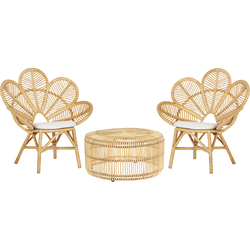 FLORENTINE / LIMNI - Bistroset voor 2 - Lichtbeige - Rotan