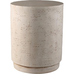 PTMD Sidetable Chandar - 45x45x55 cm - Magnesium - Creme