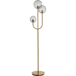 Light&living Vloerlamp 3L E14 38x20x162 cm MAGDALA glas licht grijs+goud