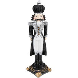 Clayre & Eef Kerstdecoratie Notenkraker Zwart Kunststof