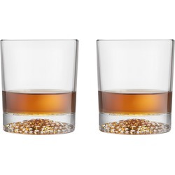 Whisky tumbler glazen - 8x - Artisan serie - transparant - 290 ml - Whiskeyglazen