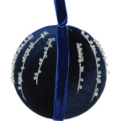 Kerstbal foam d8cm blauw