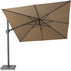 Zweefparasol Challenger Zijwaarts Kantelbaar (T2) 3x3 meter taupe zonwering