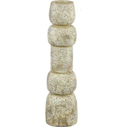 PTMD Kandelaar Terrina - 14x14x50 cm - Cement - Creme