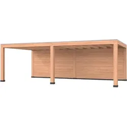 Douglas overkapping, 600 x 400, met achterwand, Westwood Modern