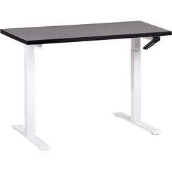 DESTINES - Verstelbaar bureau - Zwart/Wit - 120 x 72 cm - Spaanplaat