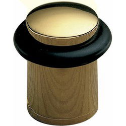 AMIG Deurstopper/deurbuffer - D32mm - inclusief schroeven - goud - Deurstoppers