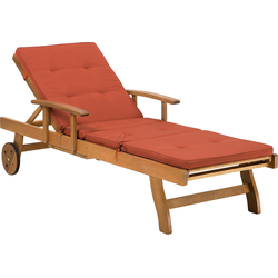 JAVA  - Strandstoel - Donkerrood - Acaciahout