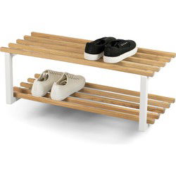 Spinder Design schoenenrek Rizzoli / Marco - Wit / Eiken - 6 paar schoenen