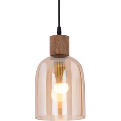 SVJ Hanglamp - 13x13x20 cm - Glas - Naturel