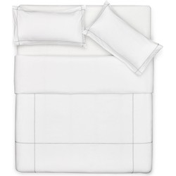 Kave Home - Set Elvia dekbedovertrek en kussenslopen 100% katoen perkaal 180 thread count wit 180 x 20