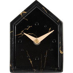 Gabriël Tafelklok 10x4x13 cm Zwart Metaal