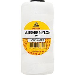 Vliegertouw 200mx0.7mm wit