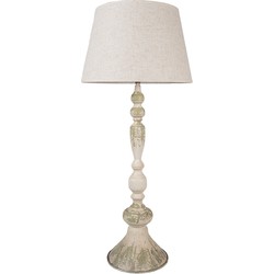 Clayre & Eef Tafellamp Ø 38x88 cm Beige IJzer Bureaulamp