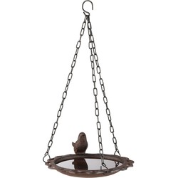 Decopatent® Vogeldrinkschaal - Vogel Waterschaal - Gietijzeren - Vogelbad buiten - Hangende Vogelbadjes aan ketting.