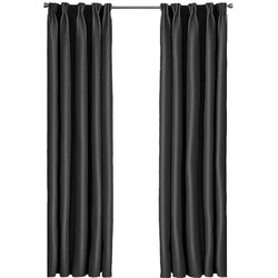 Larson - Luxe hotel blackout gordijn - met haken - 3m x 2.5m - Zwart