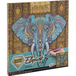 Grafix Diamond Painting op Canvas Olifant