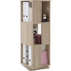 Draaibare Boekenkast 3 Compartimenten H108 cm - Tower