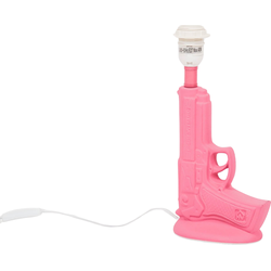 Table Lamp - Gun - Ceramic - Neon Pink - E27 - 15x9x32cm