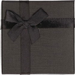 Sieradendoosje met strik - zwart - 9 x 9 cm - cadeau doosjes - Sieradendozen