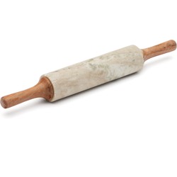 Kave Home - Beige marmeren Marichie-deegroller