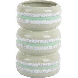 Vaas Macaron - Zachtgroen - 9.3x9.3x19.5cm