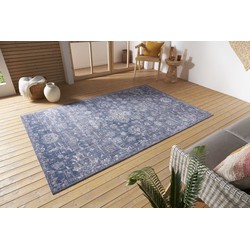 Vintage Binnen- En Buitenkleed - Alexandria Blauw - 80 X 120 CM