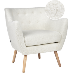 DRAMMEN - Chesterfield fauteuil - Wit - Bouclé
