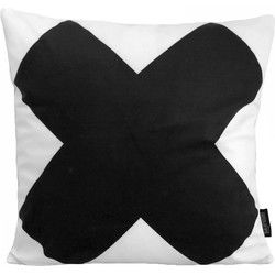 Big Black Cross | 45 x 45 cm | Kussenhoes | Katoen